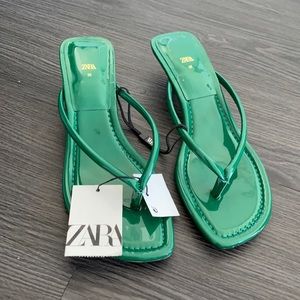NWT Zara Green Sandals